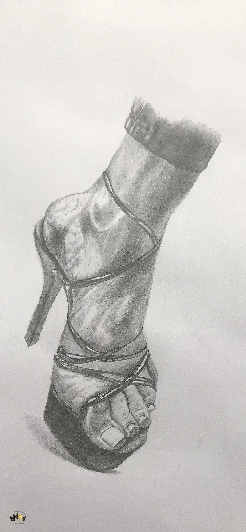 طراحی پا با مداد ✏️